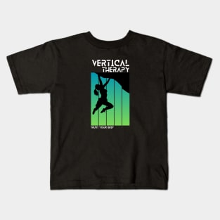 Vertical Therapy - Trust your grip Woman | Climbers | Climbing | Rock climbing | Outdoor sports | Nature lovers | Bouldering Kids T-Shirt